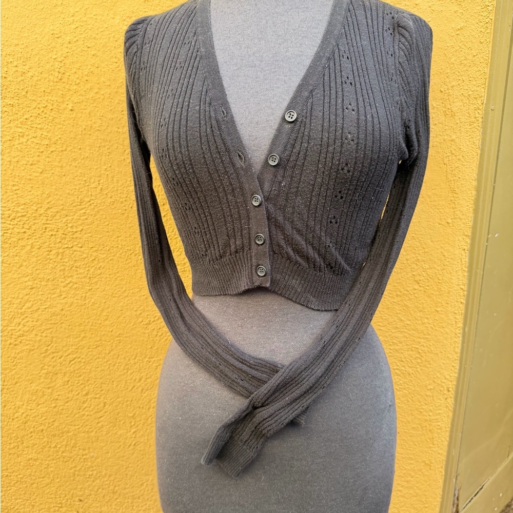 Love Tree Charcoal color -soft Button-Up Cardigan